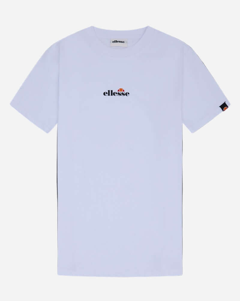 Ellesse OLLIO 2 T Shirt in White featuring crew neck and embroidered Palla logo on sleeve.