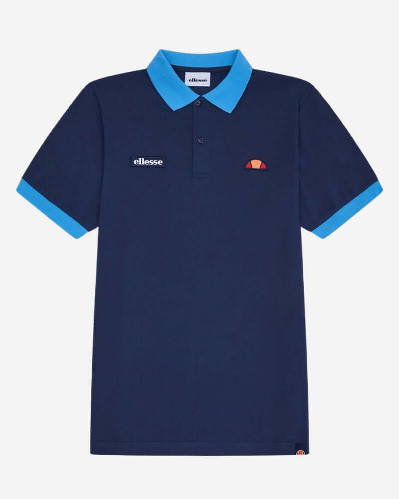 Ellesse LESSEPSIA Polo Navy/Blue with ribbed collar and iconic logo