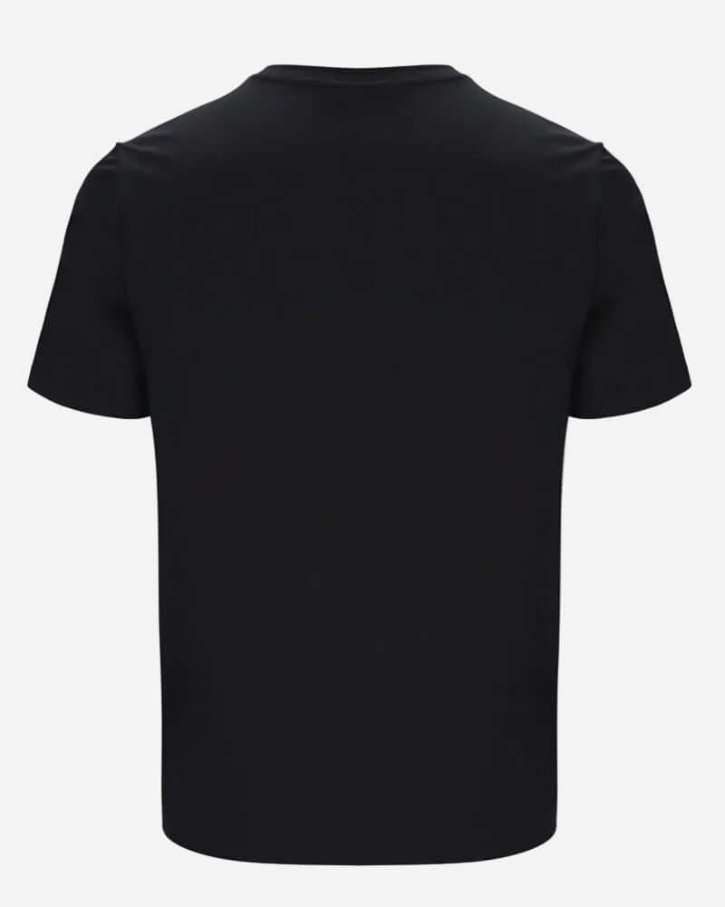 Fila LAWRENZE T Shirt Black back view showcasing its minimalist design and soft cotton blend.