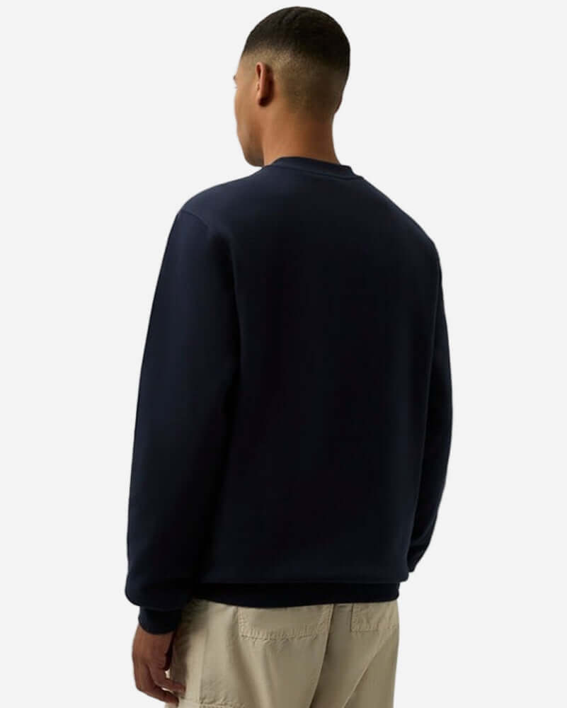 Patrick OSCAR Crew Sweat Top Navy shown from the back, featuring a clean design and premium fabric for comfort.