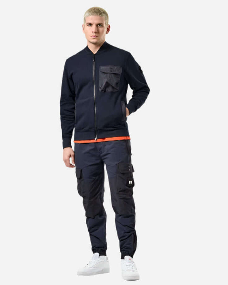 Weekend Offender SANTO Full Zip Sweatshirt Navy