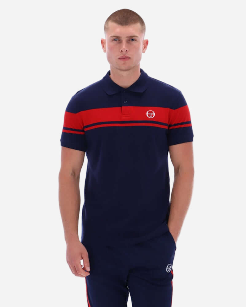 Sergio Tacchini YOUNG LINE Polo Maritime Blue/Adrenaline Rush