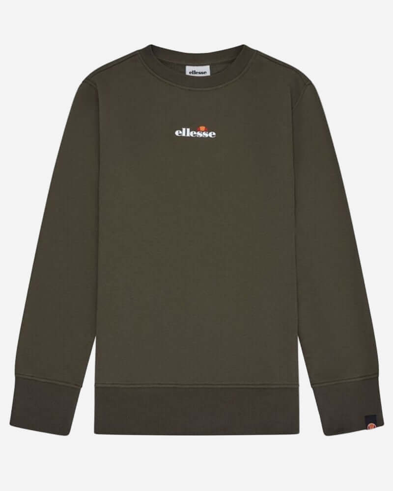 Ellesse KIAMTO 2 Sweat Shirt Khaki featuring iconic logo on chest for urban style and comfort.
