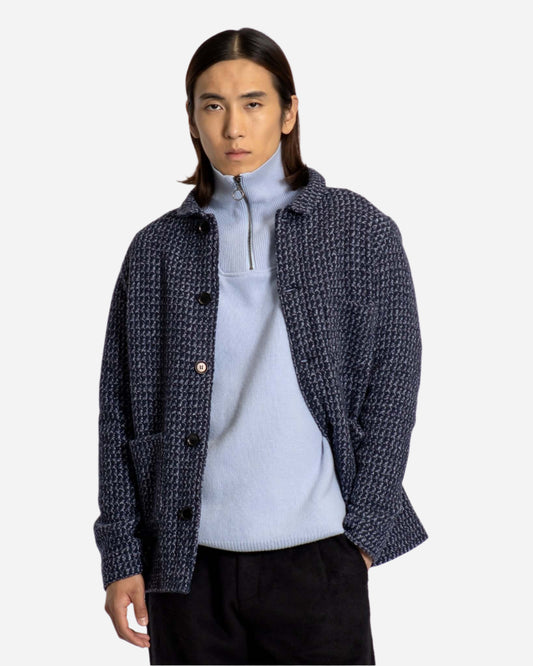 Far Afield STATION JACKET Textured Jacquard Meteorite Black/Multi Far Afield