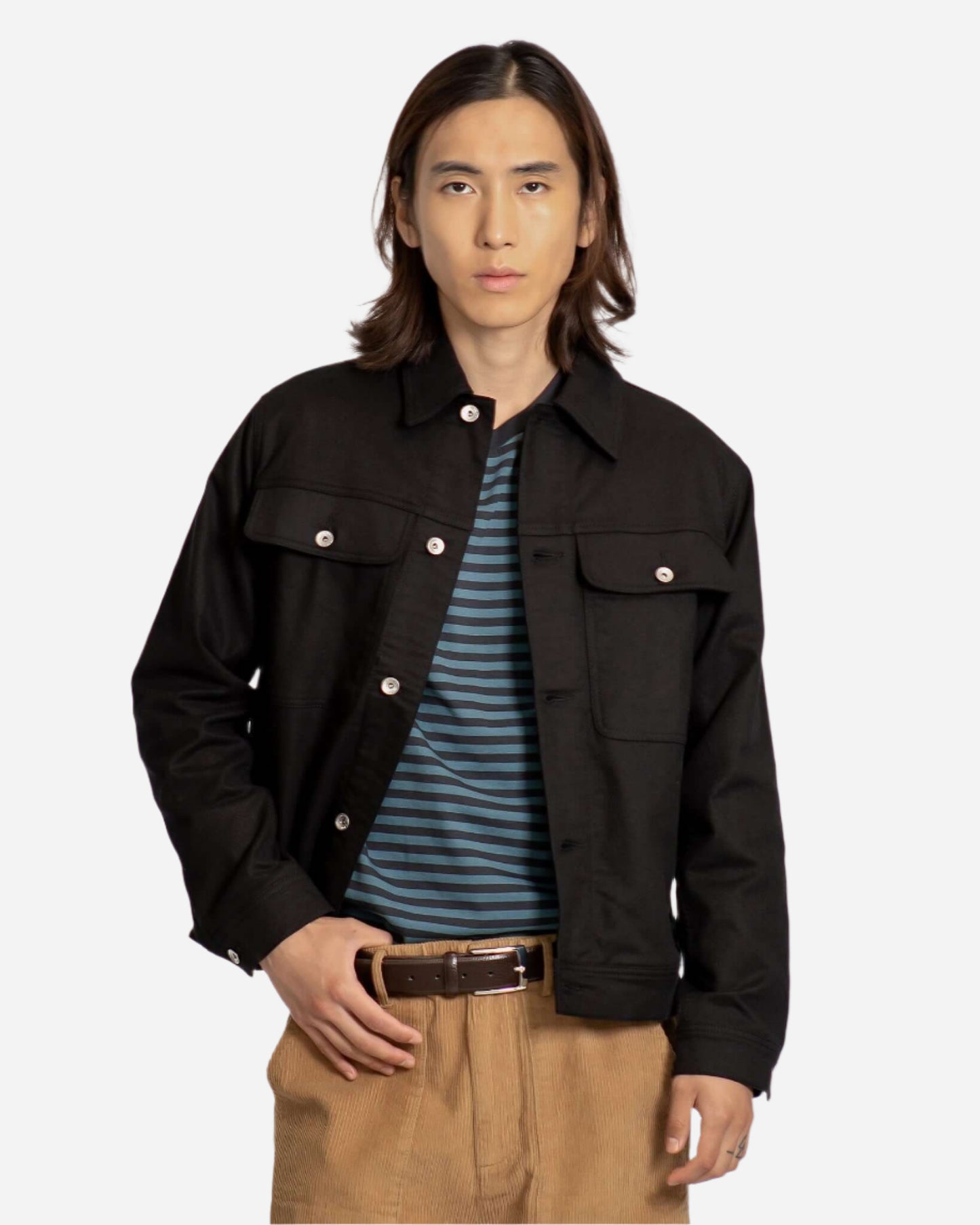 Far Afield WATTS Moleskin Jacket Meteorite Black Far Afield
