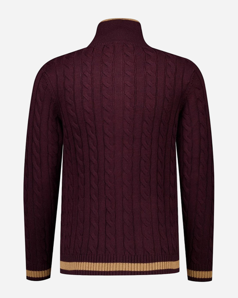 Gabicci Vintage LEVEN Zip Cardigan Mulberry