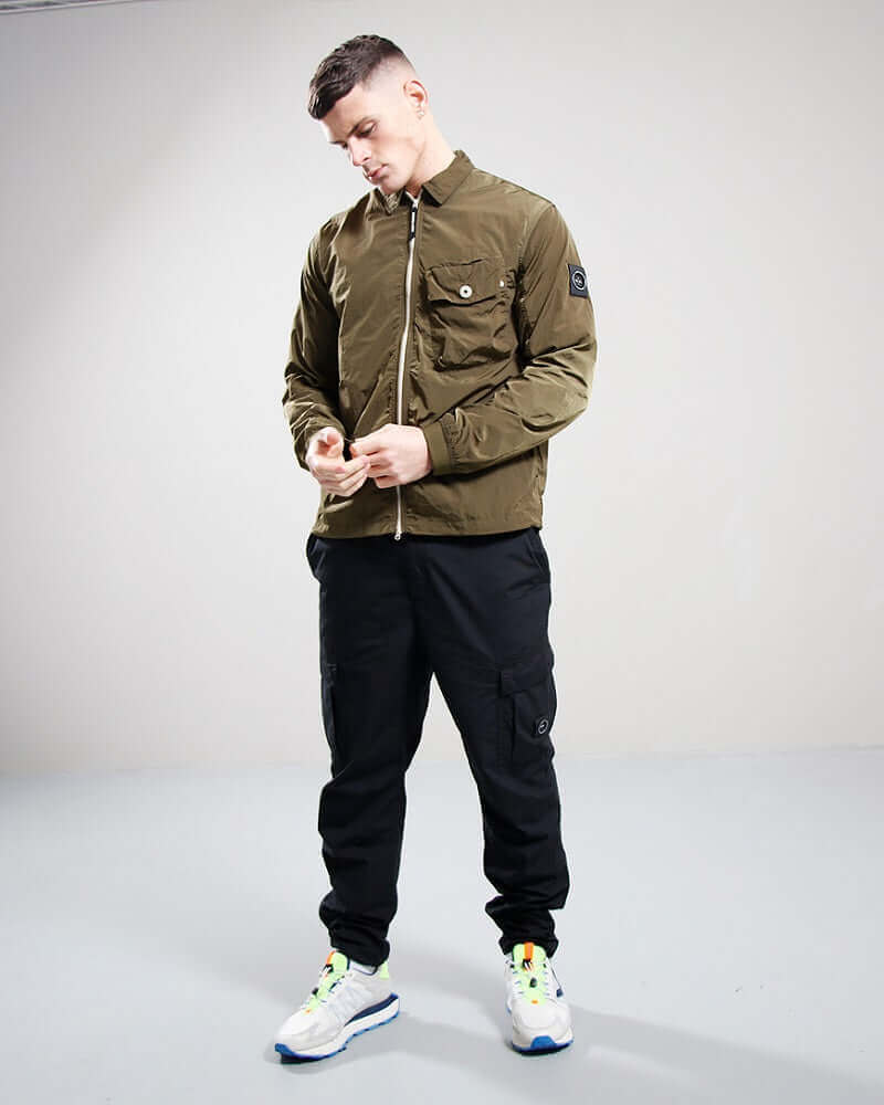 Marshall Artist KRINKLE Nylon Overshirt Khaki Marshall Artist