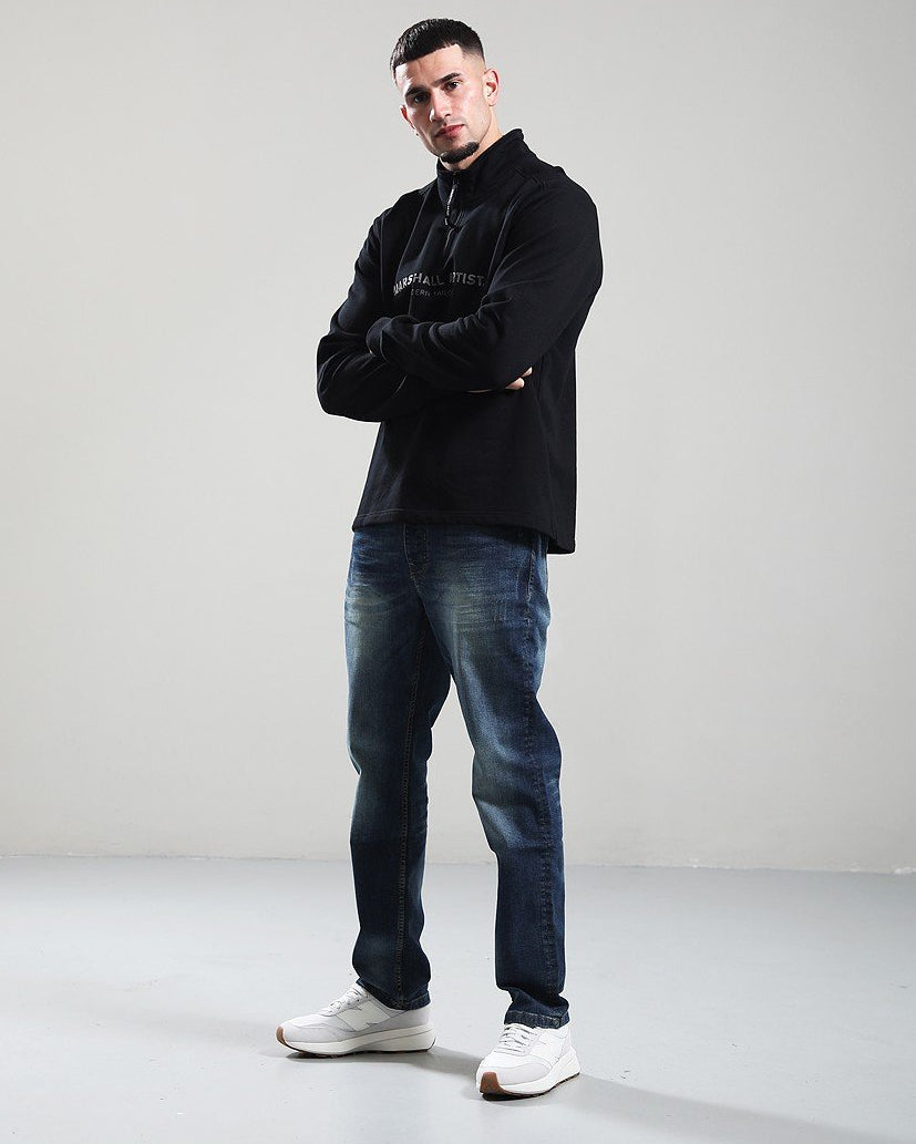 Marshall Artist MICROSPHERE 1/4 Zip Sweat Black