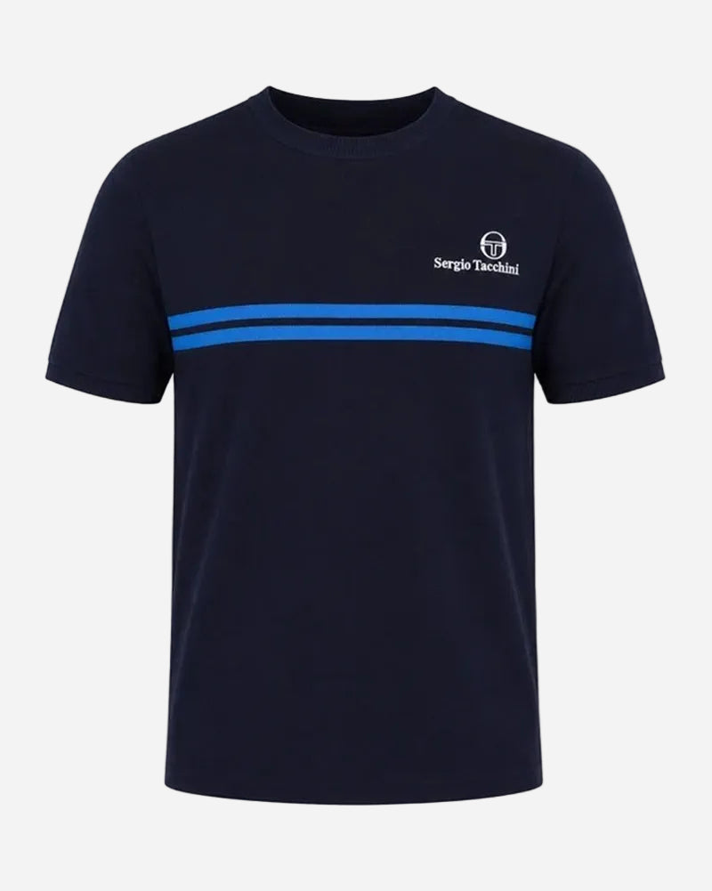 Sergio Tacchini NEW SUPERMAC T Shirt Maritime Blue/Princess Blue