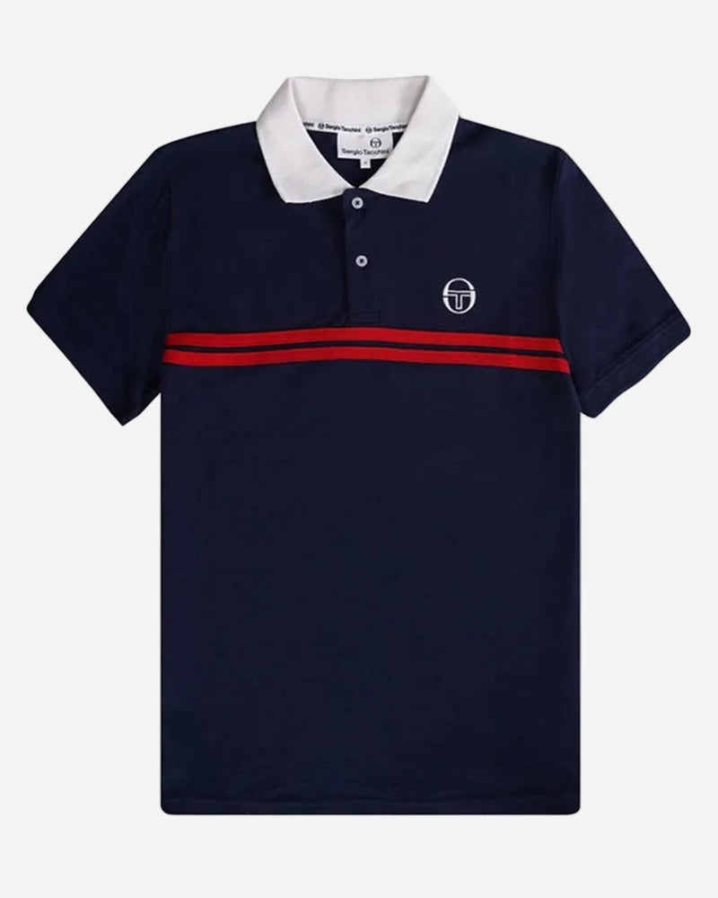 Sergio Tacchini SUPERMAC Polo Maritime Blue/Adrenaline Rush