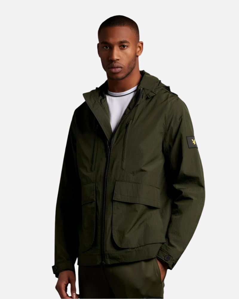 Lyle and Scott Casuals HOODED JACKET Trek Green