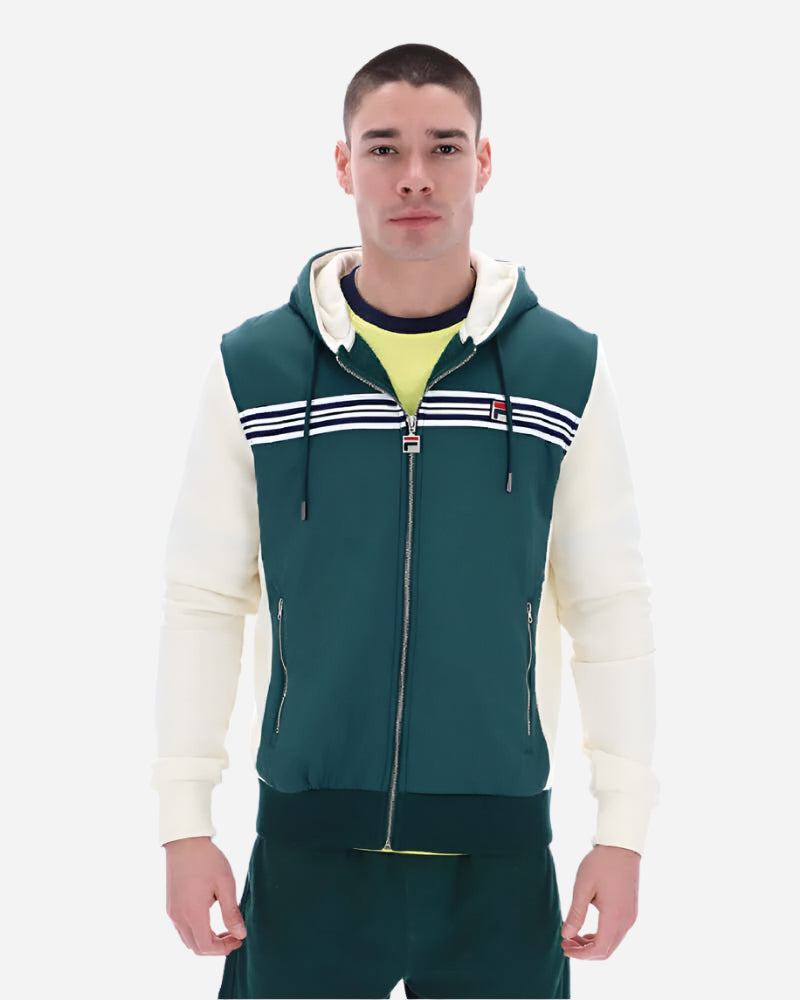 FILA Marble Fleece Hoodie Botanical Green/Gardenia FILA