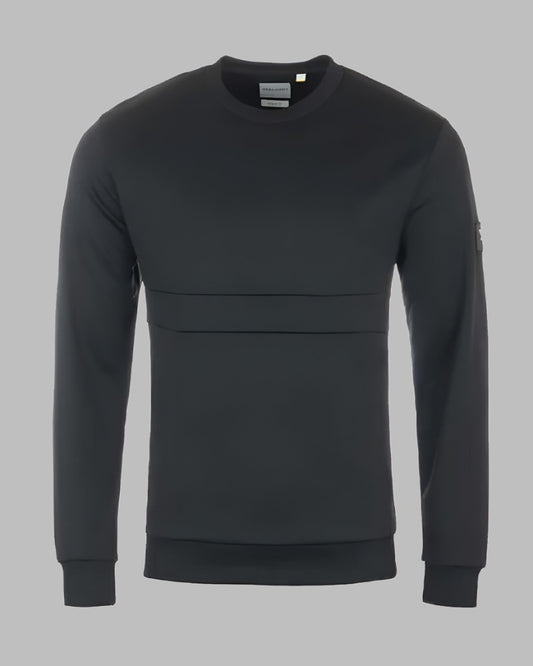 Lyle and Scott CASUALS Zip Pocket Sweatshirt Black-HALF PRICE!