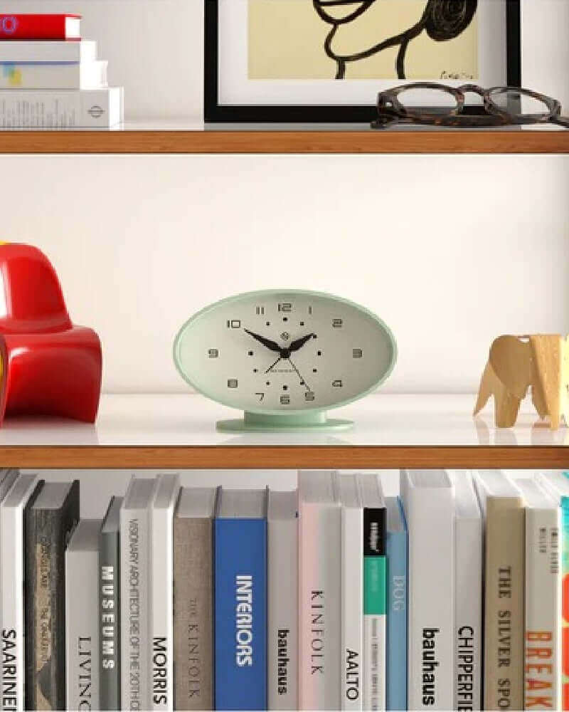 Newgate RONNIE Retro Alarm Desk Clock Neo Mint Newgate