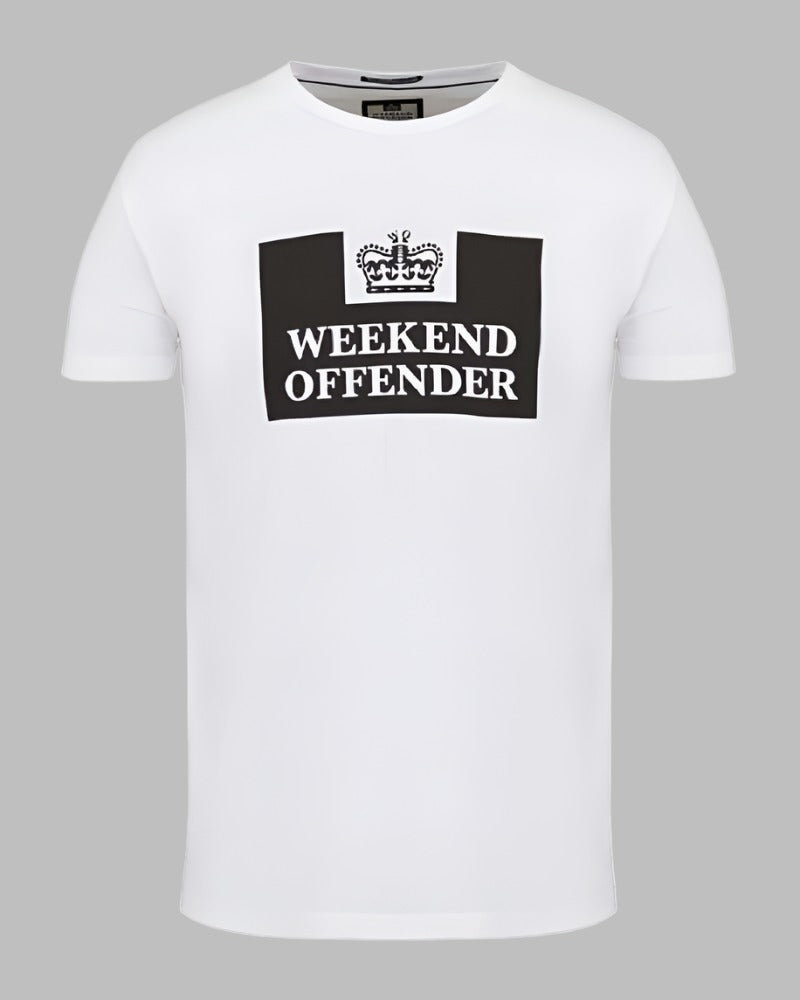 Weekend Offender T Shirt PRISON White