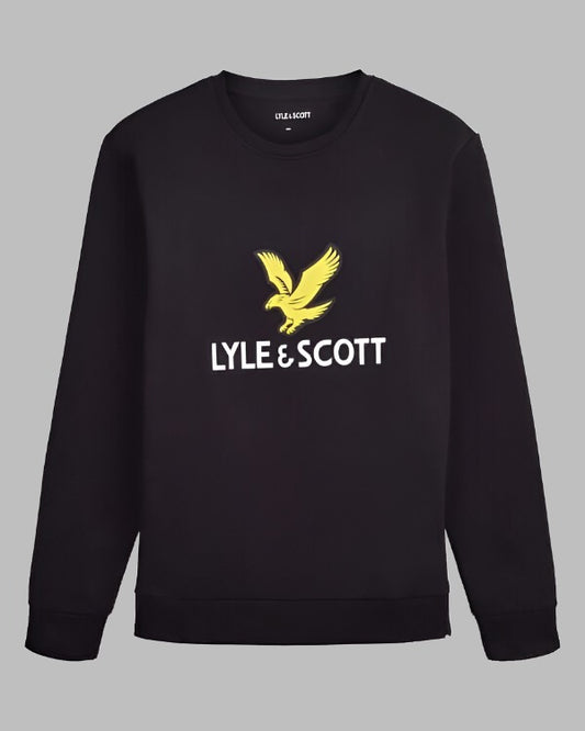 Lyle and Scott Logo Sweatshirt Black - indi menswear