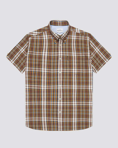 Ben Sherman Linear Check Shirt Dijon-HALF PRICE!