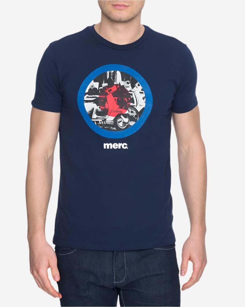 Merc GRANVILLE T Shirt Navy Merc Clothing