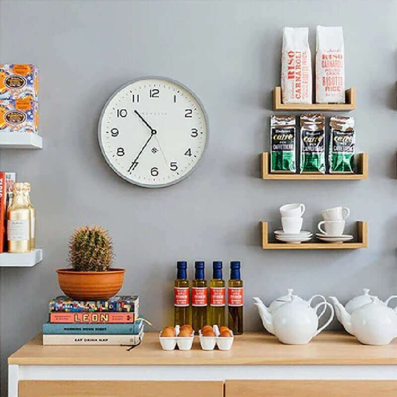 Newgate ECHO NUMBER THREE Wall Clock Posh Grey Newgate