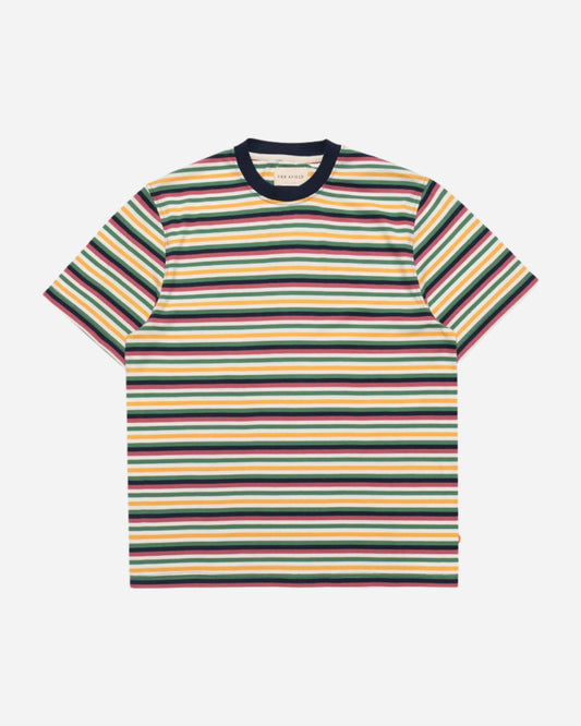 Far Afield Crew Neck T Shirt Blackpool Stripe Far Afield