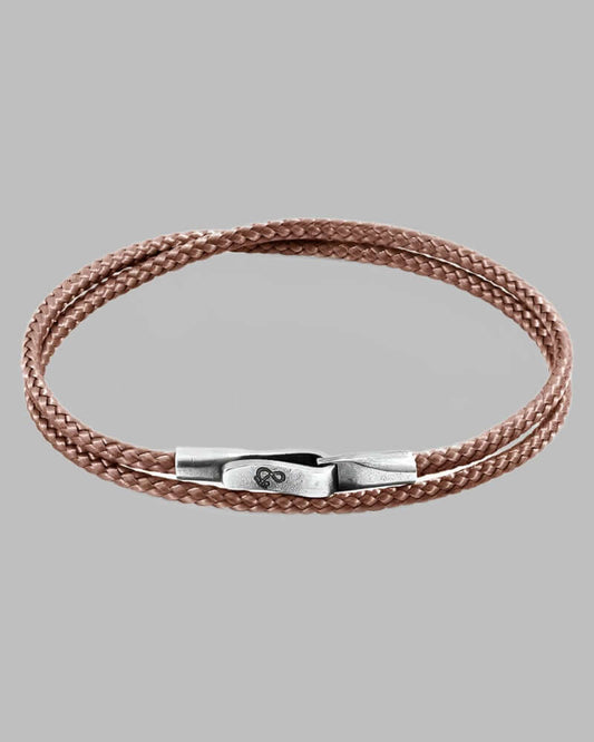 Anchor & Crew Copper Pink LIVERPOOL Silver & Rope Bracelet