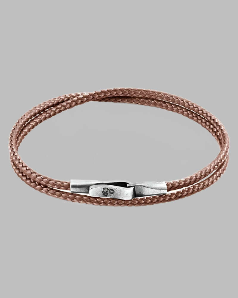 Anchor & Crew Copper Pink LIVERPOOL Silver & Rope Bracelet