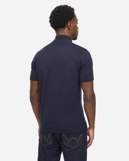 Gabicci LASSO Quarter Zip Polo Navy
