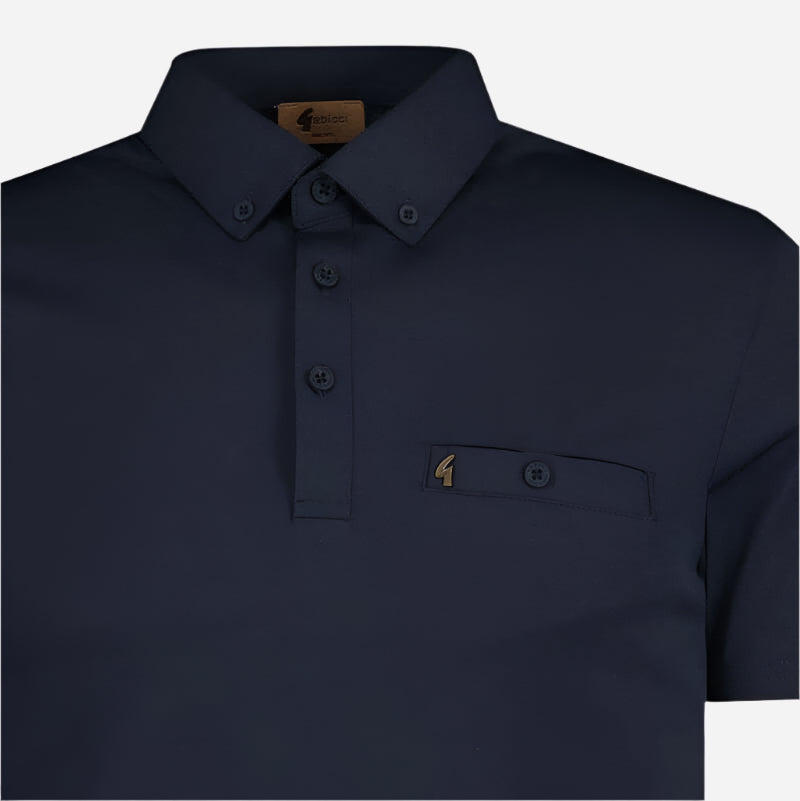 Gabicci Vintage LADRO Polo Navy Gabicci Vintage