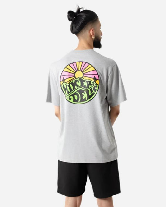 Hikerdelic Original Logo T Shirt Grey Marl Hikerdelic