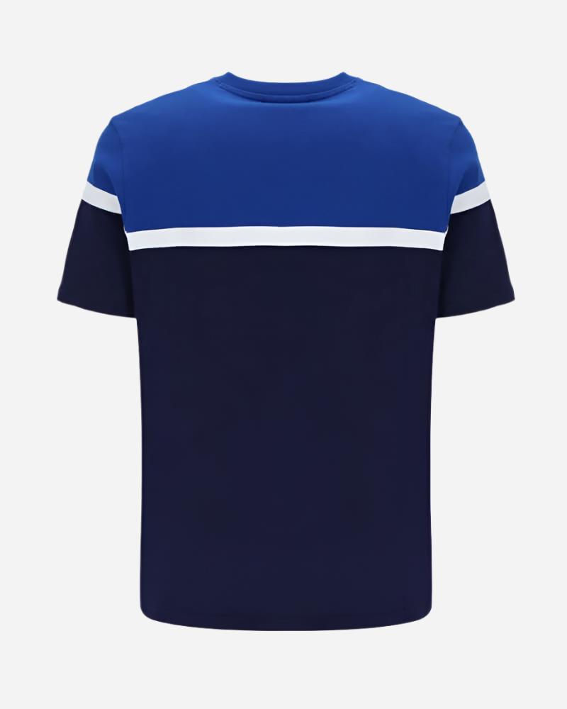 FILA JOSE Colour Block T Shirt Navy/Surf The Web/White FILA