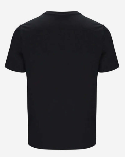 Fila LAWRENZE T Shirt Black back view showcasing its minimalist design and soft cotton blend.