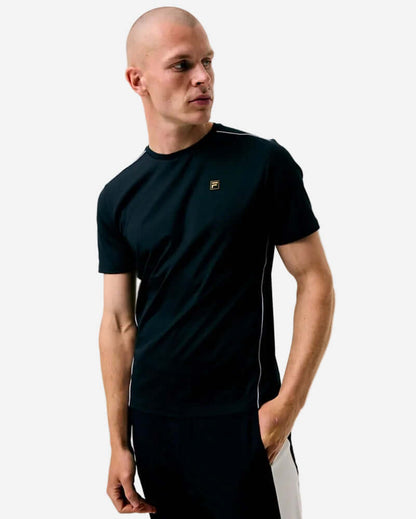 Fila LAWRENZE T Shirt Black | FILA GOLD