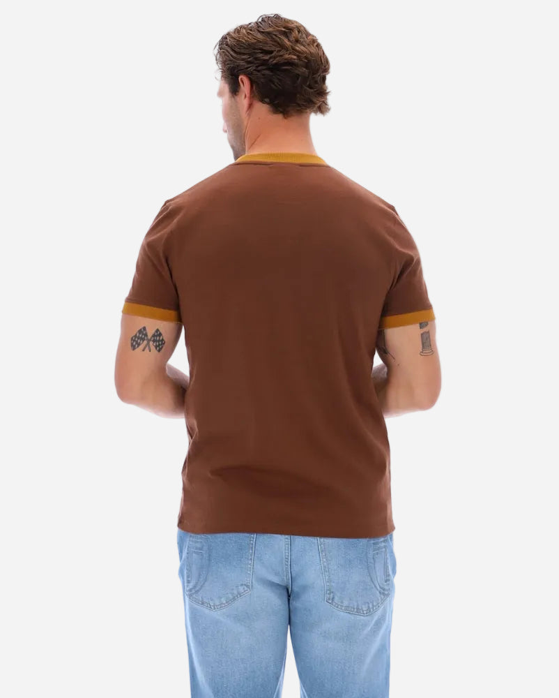 Sergio Tacchini MASTER T Shirt Potting Soil/Gardenia/Golden Brown