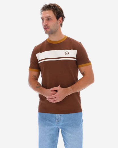 Sergio Tacchini MASTER T Shirt Potting Soil/Gardenia/Golden Brown