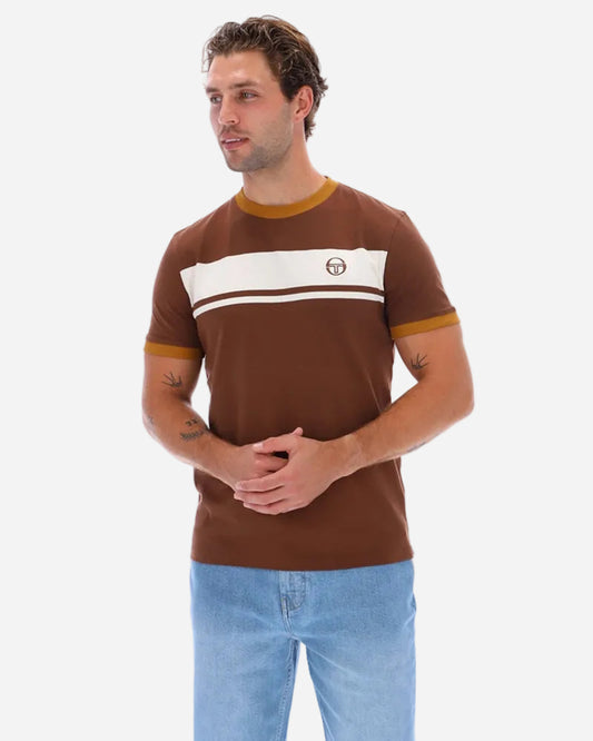 Sergio Tacchini MASTER T Shirt Potting Soil/Gardenia/Golden Brown