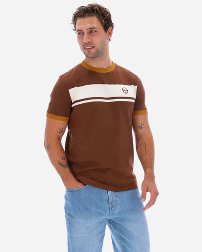 Sergio Tacchini MASTER T Shirt Potting Soil/Gardenia/Golden Brown