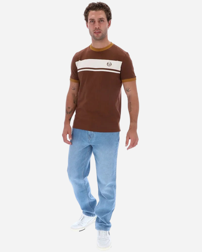 Sergio Tacchini MASTER T Shirt Potting Soil/Gardenia/Golden Brown