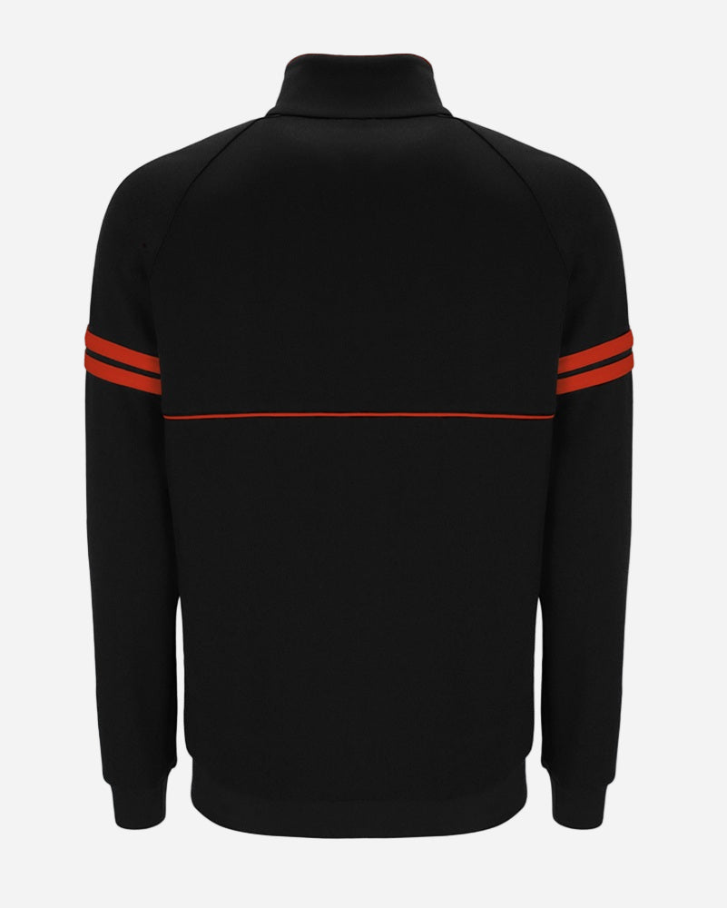 Sergio Tacchini ORION Track Top Black/Tangerine Tango