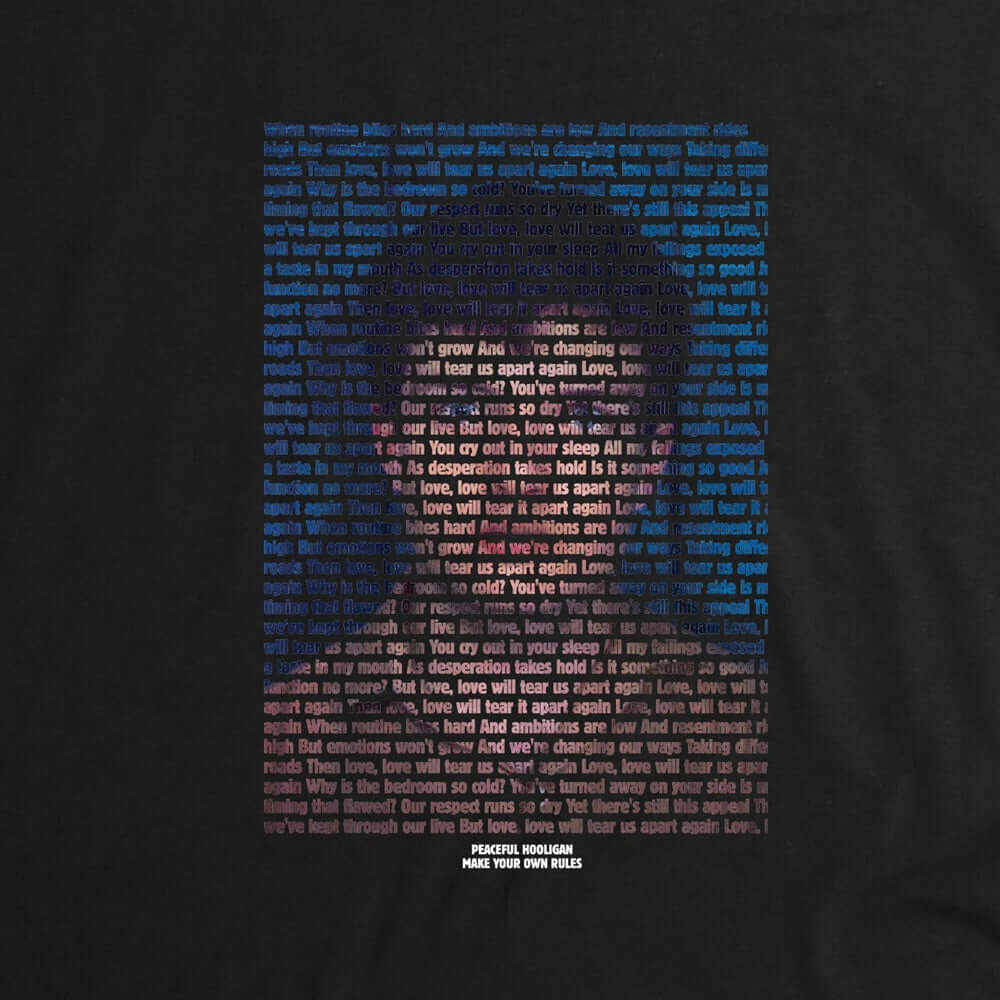 Peaceful Hooligan TEAR US APART T Shirt Black