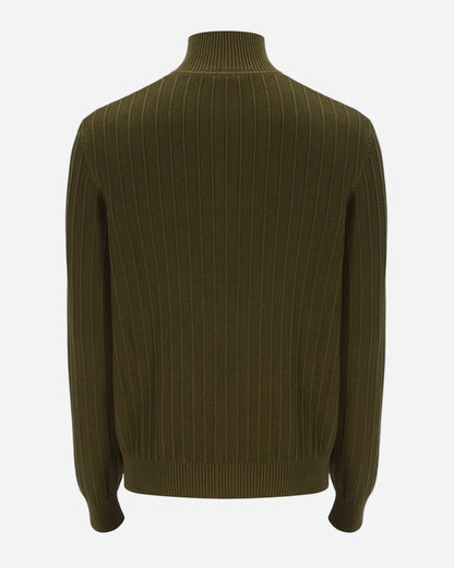 Fila Gold STEVIE 1/4 Zip Knit Dark Olive
