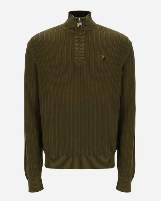 Fila Gold STEVIE 1/4 Zip Knit Dark Olive