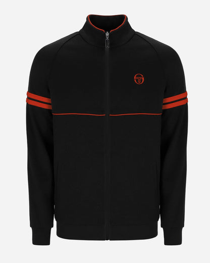 Sergio Tacchini ORION Track Top Black/Tangerine Tango