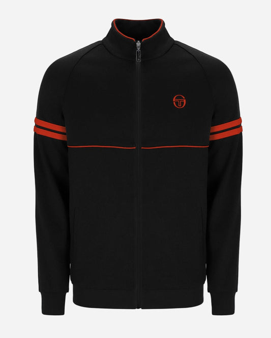 Sergio Tacchini ORION Track Top Black/Tangerine Tango