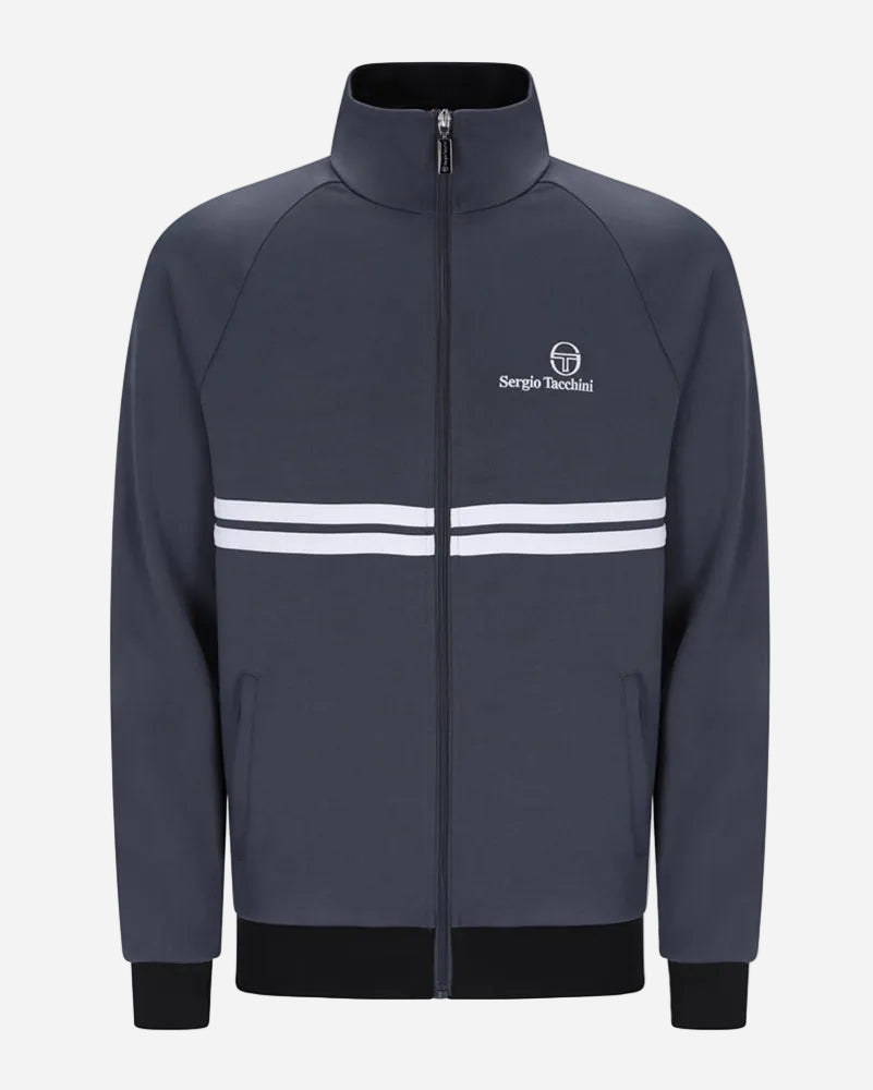 Sergio Tacchini NEW DALLAS Track Top Turbulence White Black