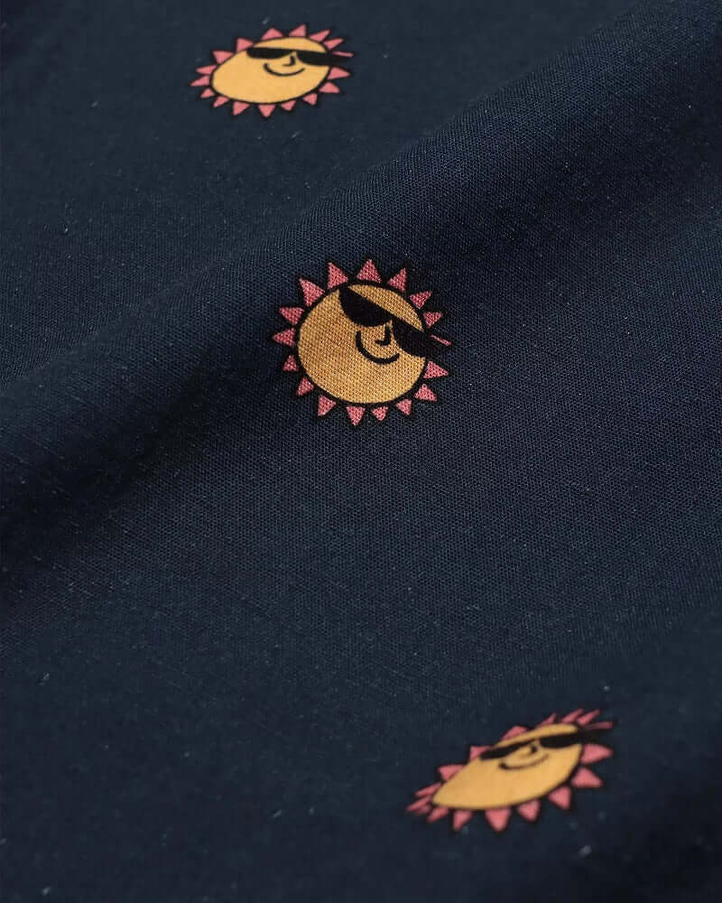 Far Afield CLASSIC Shirt Sun Print Navy Iris