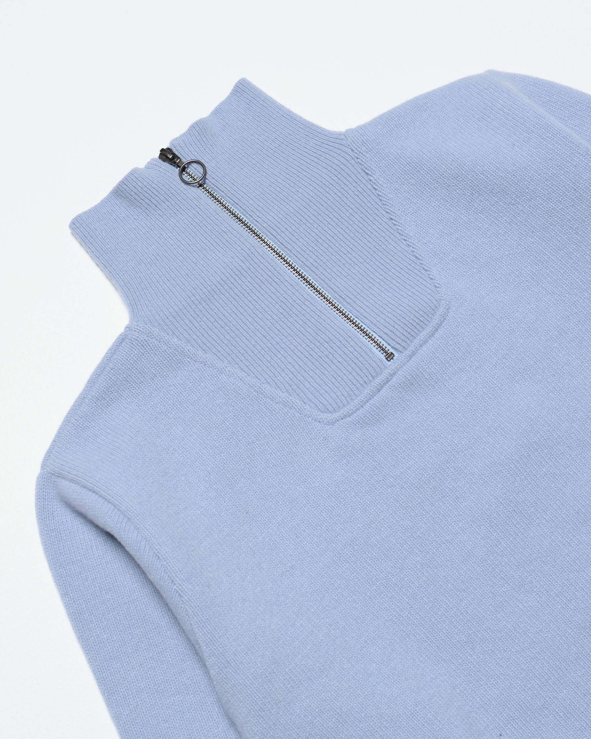 Far Afield BOKO Funnel Neck Knit Silver Blue Far Afield