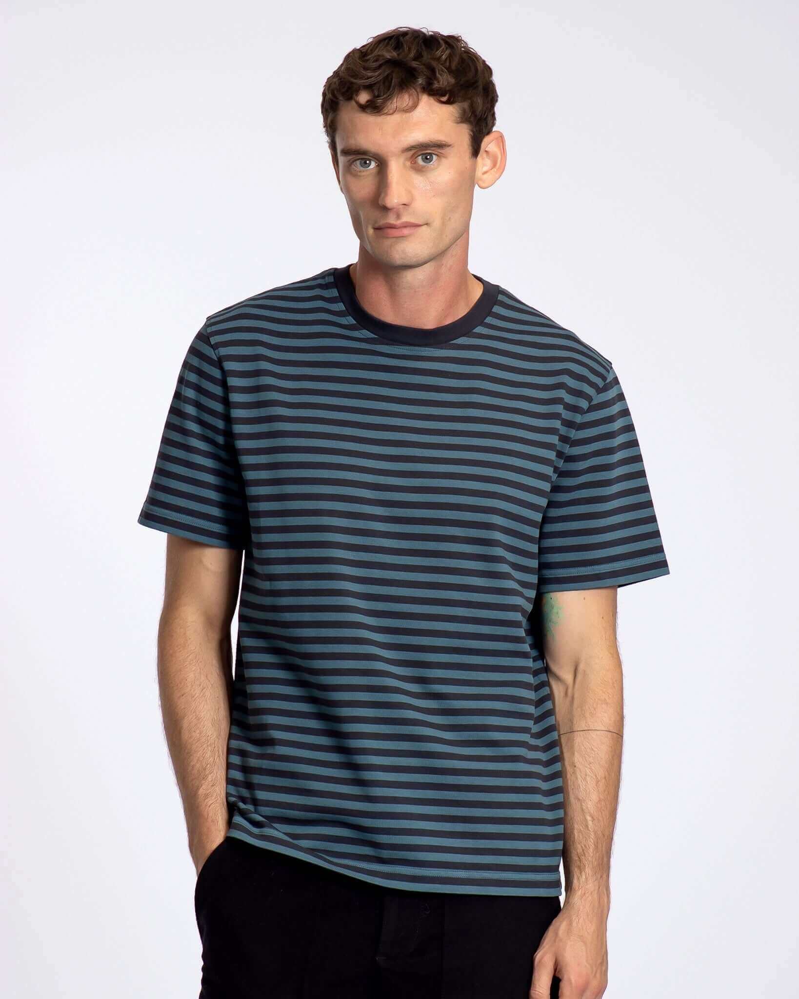 Far Afield Breton T Shirt Stargazer/Navy Far Afield