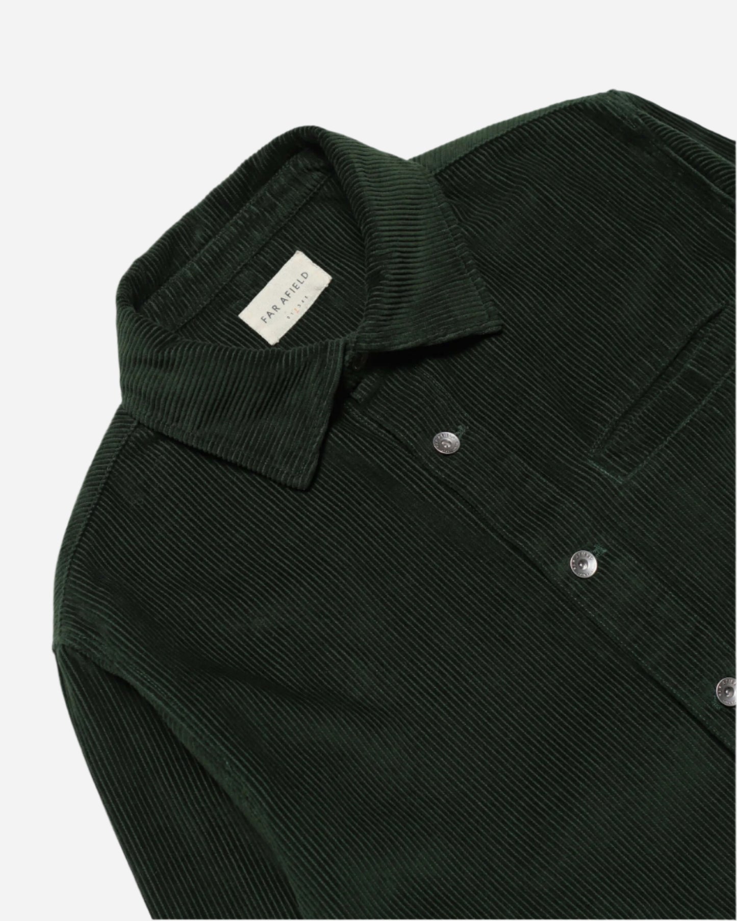 Far Afield EVANS Overshirt Corduroy Bottle Green Far Afield