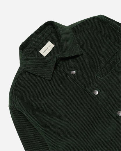 Far Afield EVANS Overshirt Corduroy Bottle Green Far Afield