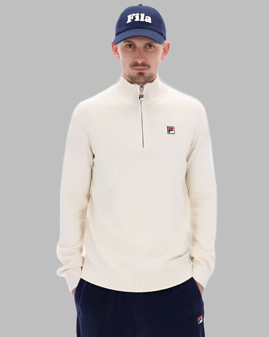 FILA ALESI 1/4 Zip Funnel Knit Gardenia-35% OFF!